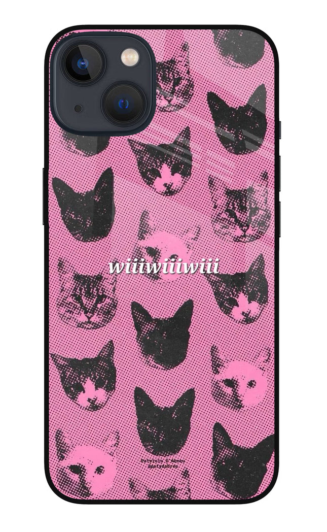Pink Cats iPhone 13 Glass Case