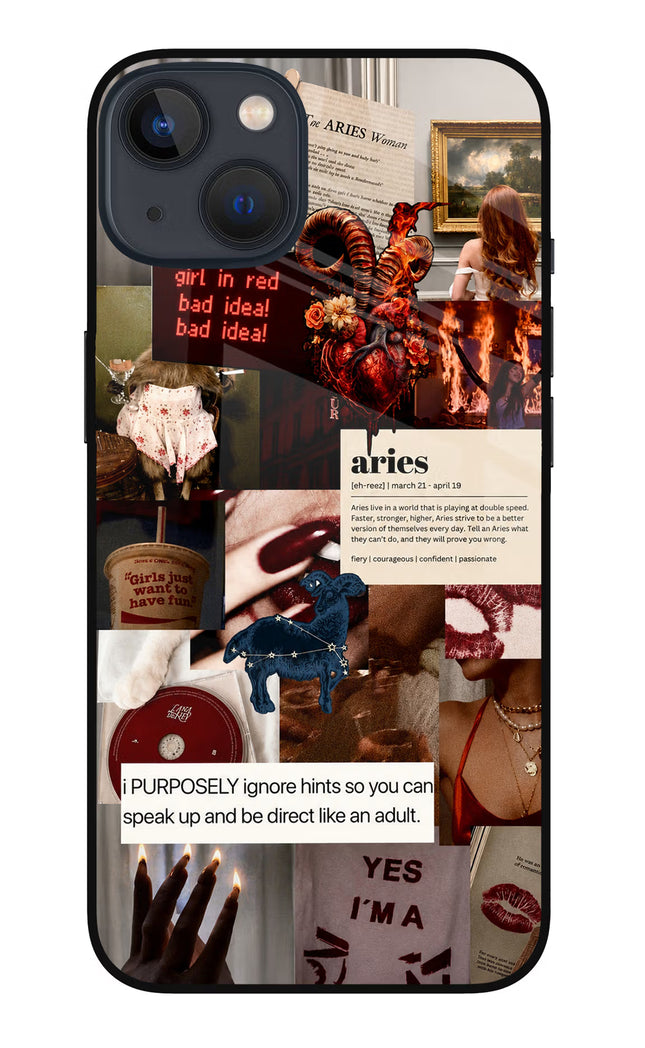Zodiac Aries iPhone 13 Glass Case