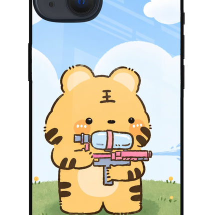 Tiger Treat iPhone 13 Glass Case Back Cover by Casekaro