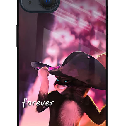 Forever Cat iPhone 13 Glass Case