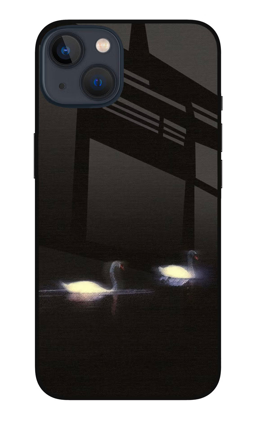 Silent Swans iPhone 13 Back Cover, Glass case