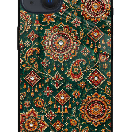 Green Pataka iPhone 13 Glass Case