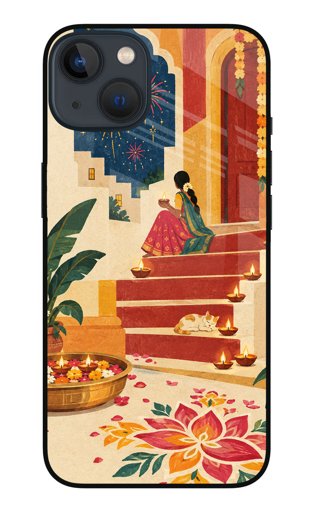 Diwali Rangoli iPhone 13 Glass Case