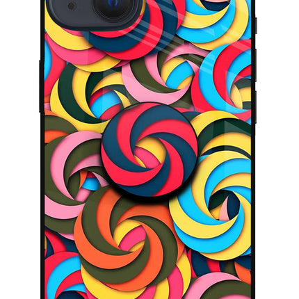 Spiral Pattern iPhone 13 Pop Case by Casekaro