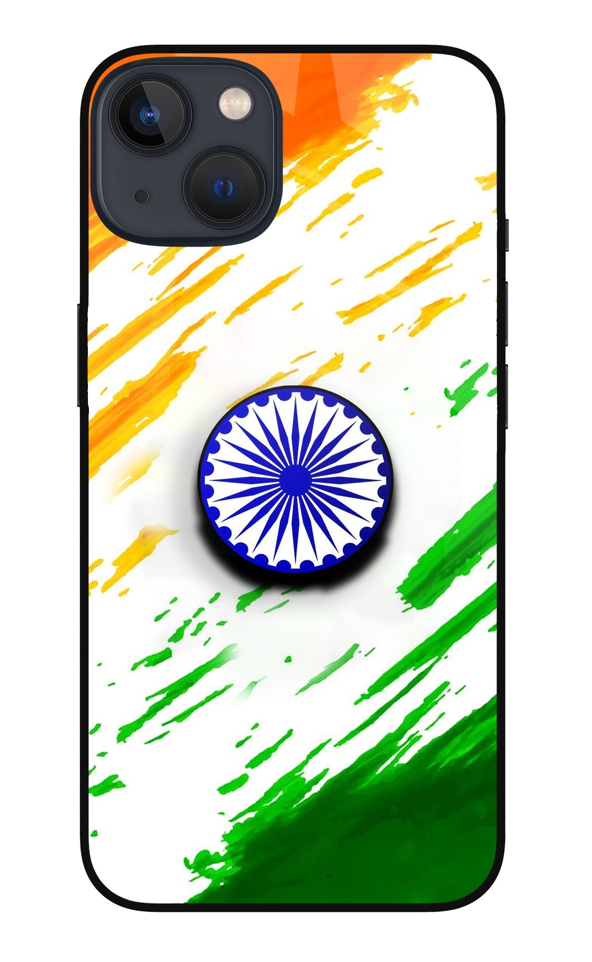 Indian Flag Ashoka Chakra iPhone 13 Glass Case