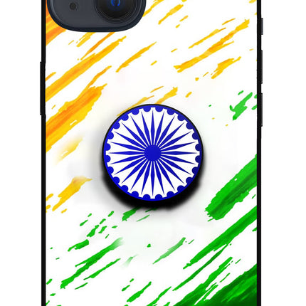 Indian Flag Ashoka Chakra iPhone 13 Glass Case