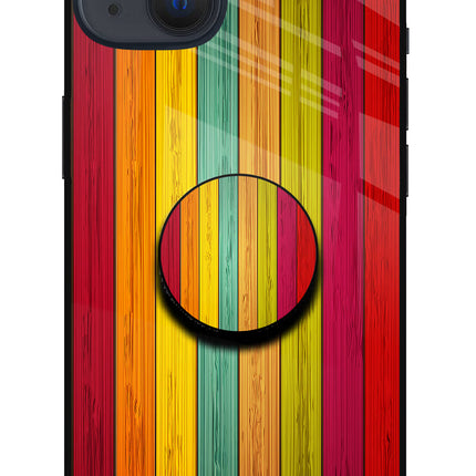 Multicolor Wooden iPhone 13 Pop Case by Casekaro