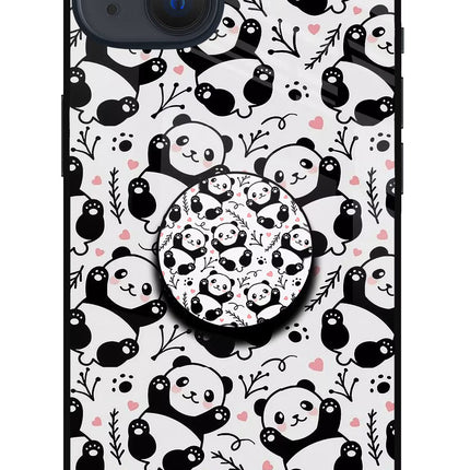 Cute Panda iPhone 13 Glass Case