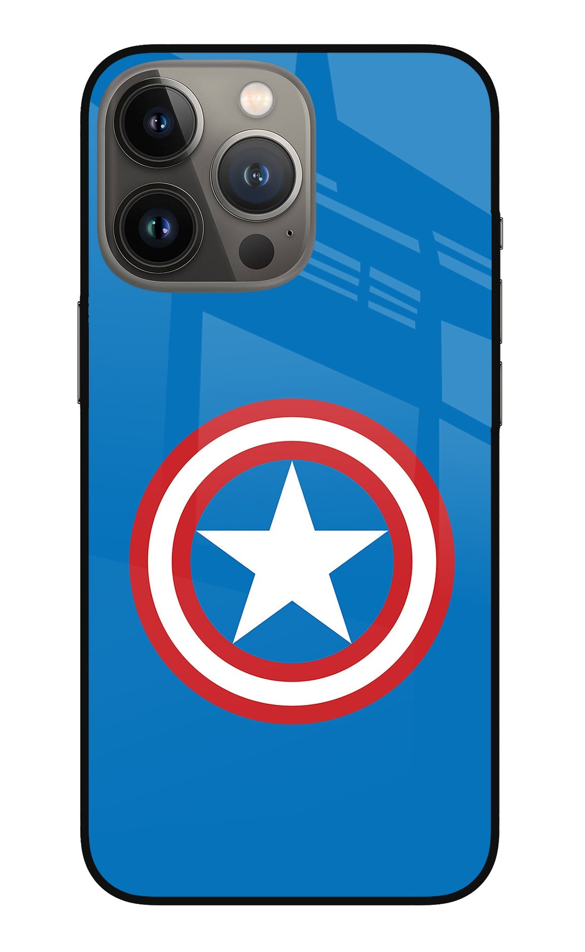 Captain America Logo iPhone 13 Pro Glass Case