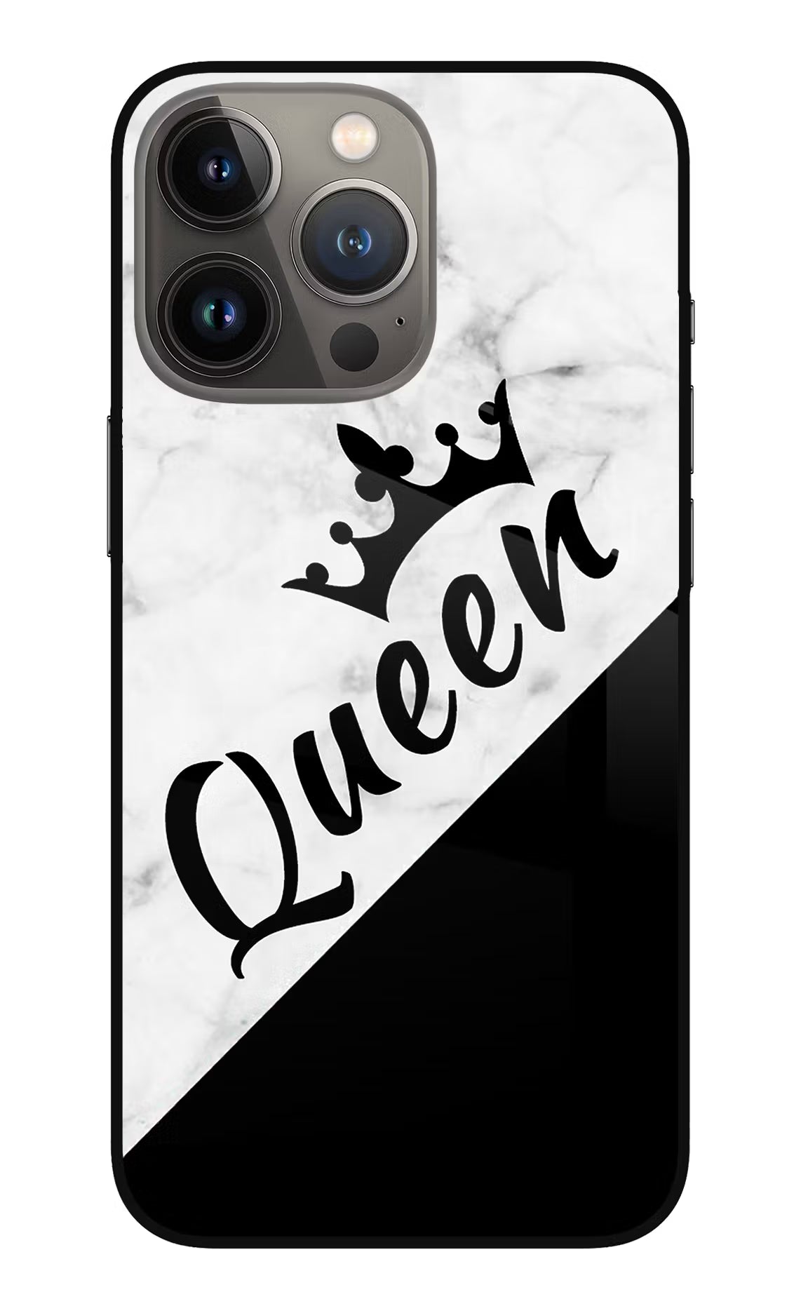 Queen iPhone 13 Pro Glass Case Back Cover by Casekaro