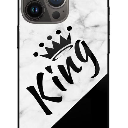 King iPhone 13 Pro Glass Case Back Cover by Casekaro
