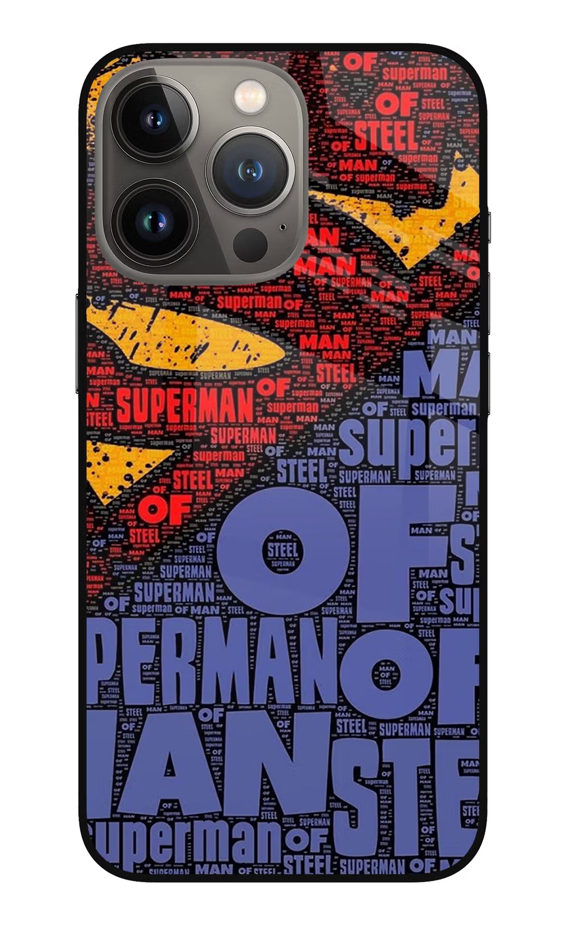 Superman iPhone 13 Pro Glass Case Back Cover by Casekaro