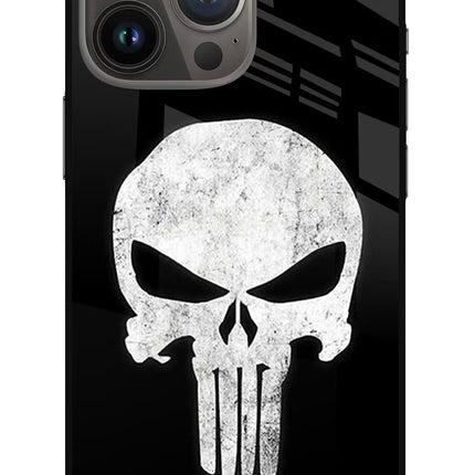 Punisher Skull iPhone 13 Pro Glass Case Back Cover by Casekaro