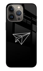 Paper Plane White iPhone 13 Pro Glass Case