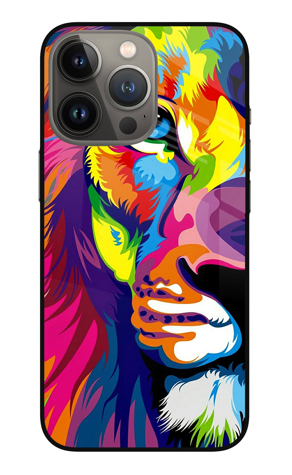 Lion Half Face iPhone 13 Pro Back Cover