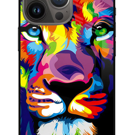 Lion iPhone 13 Pro Glass Case Back Cover by Casekaro