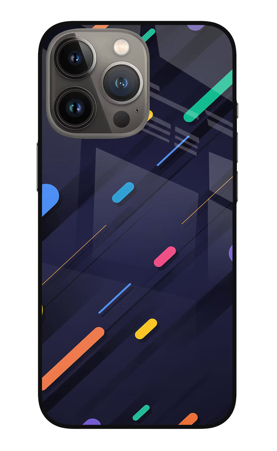 Abstract Design iPhone 13 Pro Back Cover, Metal case