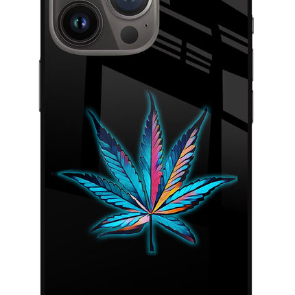 Weed iPhone 13 Pro Glass Case Back Cover by Casekaro