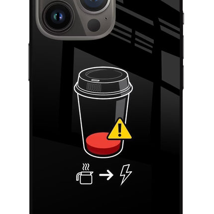 Coffee iPhone 13 Pro Glass Case Back Cover by Casekaro