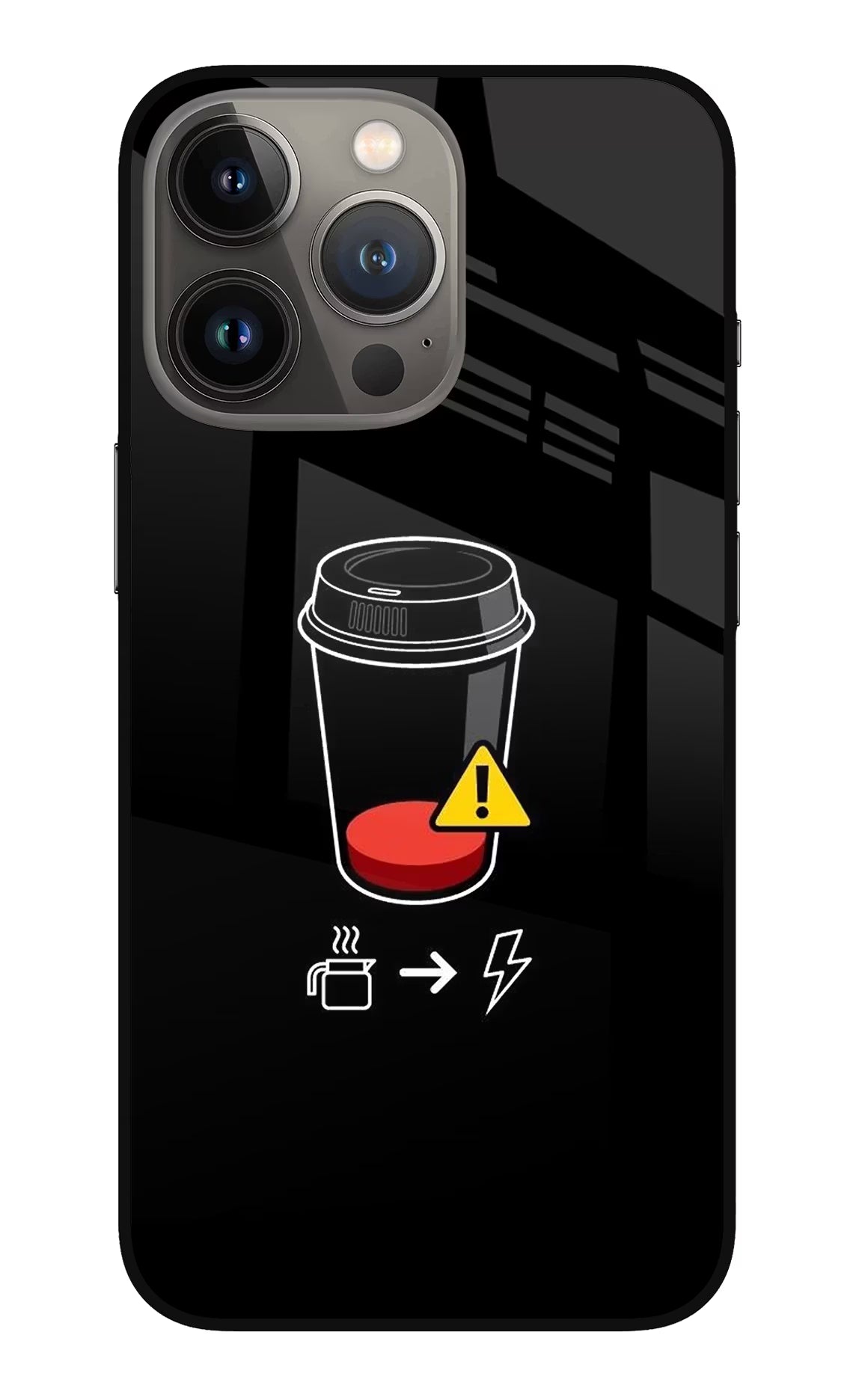 Coffee iPhone 13 Pro Glass Case Back Cover by Casekaro