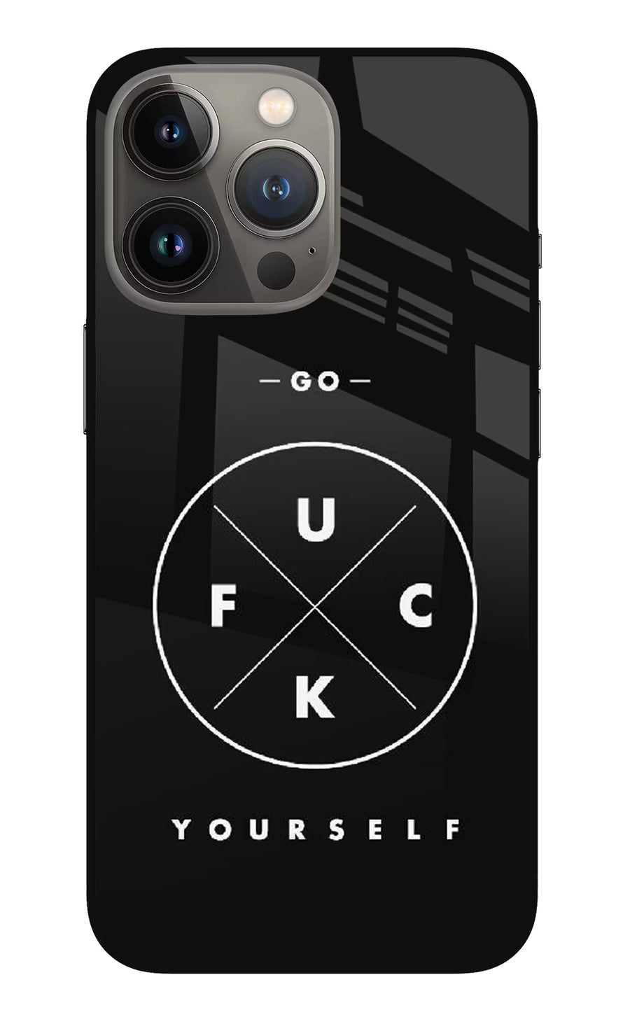Go Fuck Yourself iPhone 13 Pro Back Cover, Metal case