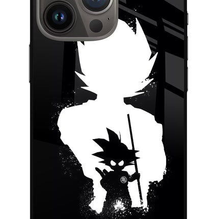 Goku Shadow iPhone 13 Pro Glass Case Back Cover by Casekaro