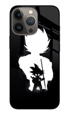 Goku Shadow iPhone 13 Pro Glass Case Back Cover by Casekaro