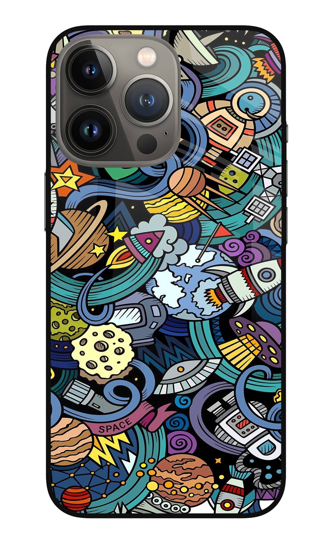 Space Abstract iPhone 13 Pro Glass Case