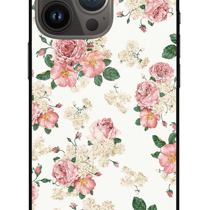 Flowers iPhone 13 Pro Glass Case Back Cover by Casekaro