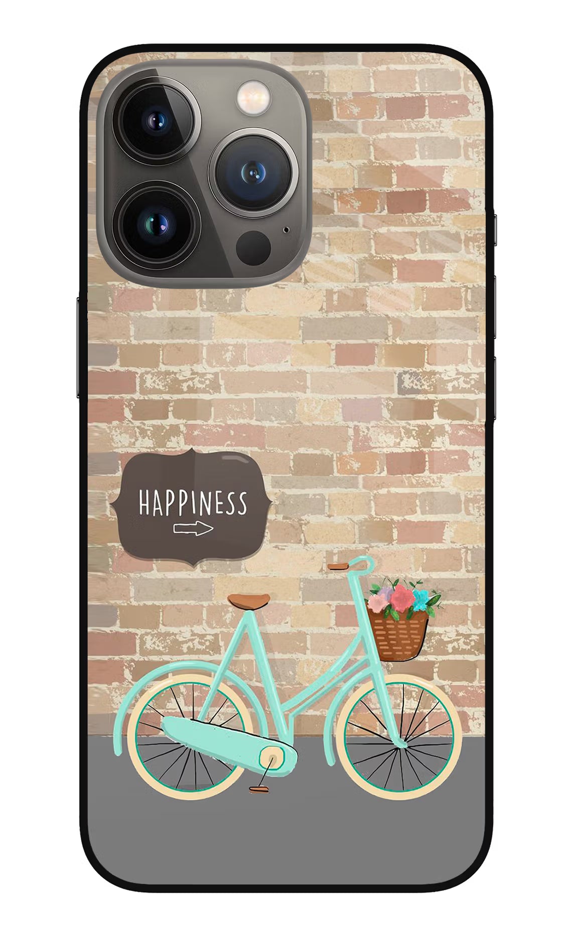 Happiness Artwork iPhone 13 Pro Glass Case Back Cover by Casekaro