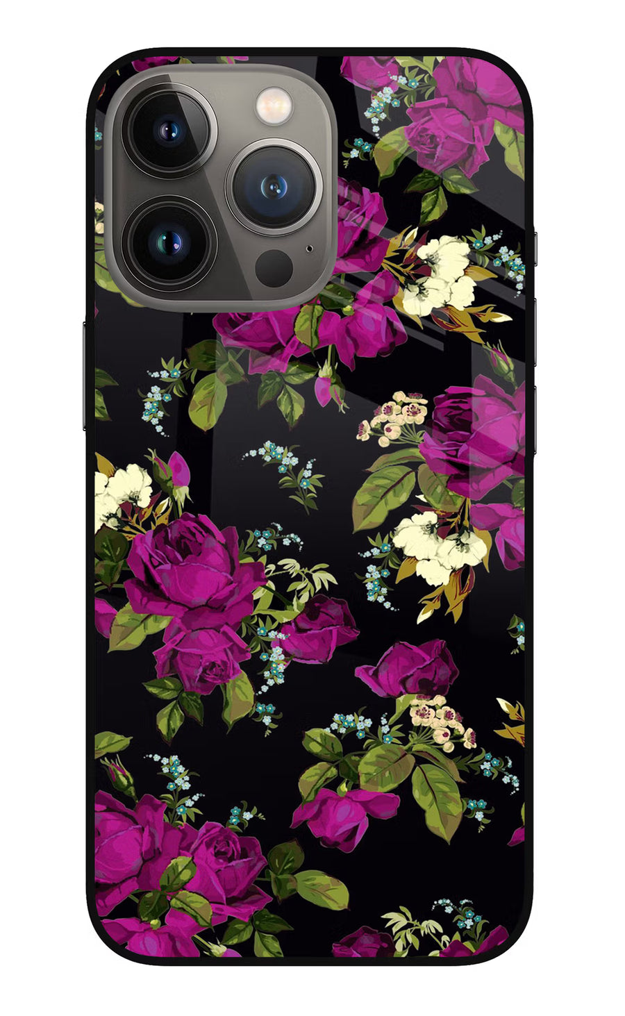 Flowers iPhone 13 Pro Back Cover, Metal case