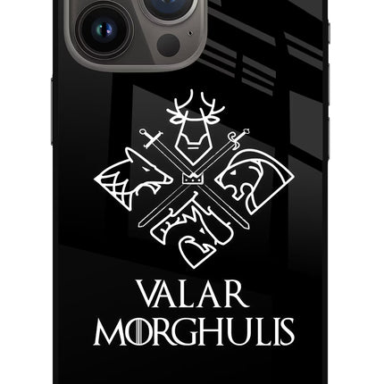 Valar Morghulis | Game Of Thrones iPhone 13 Pro Glass Case Back Cover by Casekaro