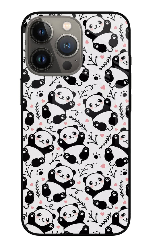 Cute Panda iPhone 13 Pro Glass Case