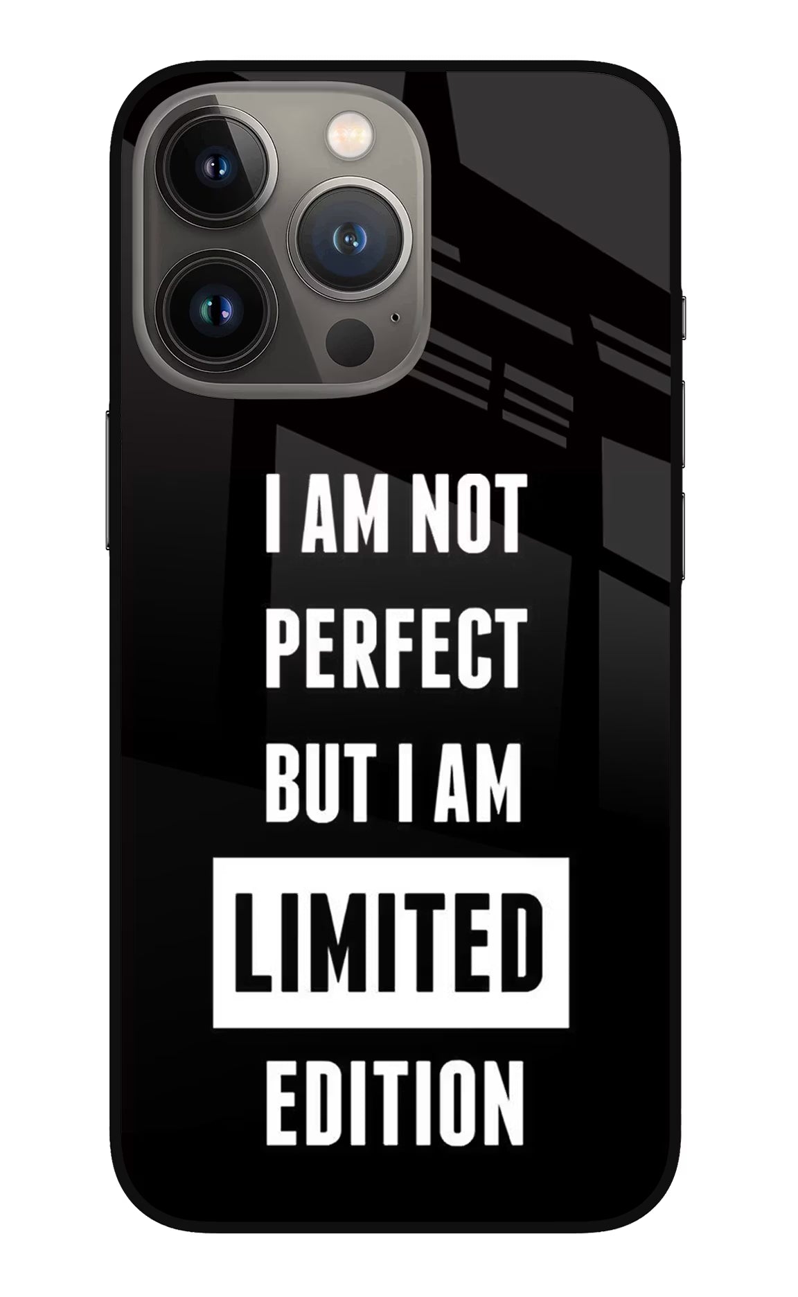 I Am Not Perfect But I Am Limited Edition iPhone 13 Pro Glass Case Back Cover by Casekaro