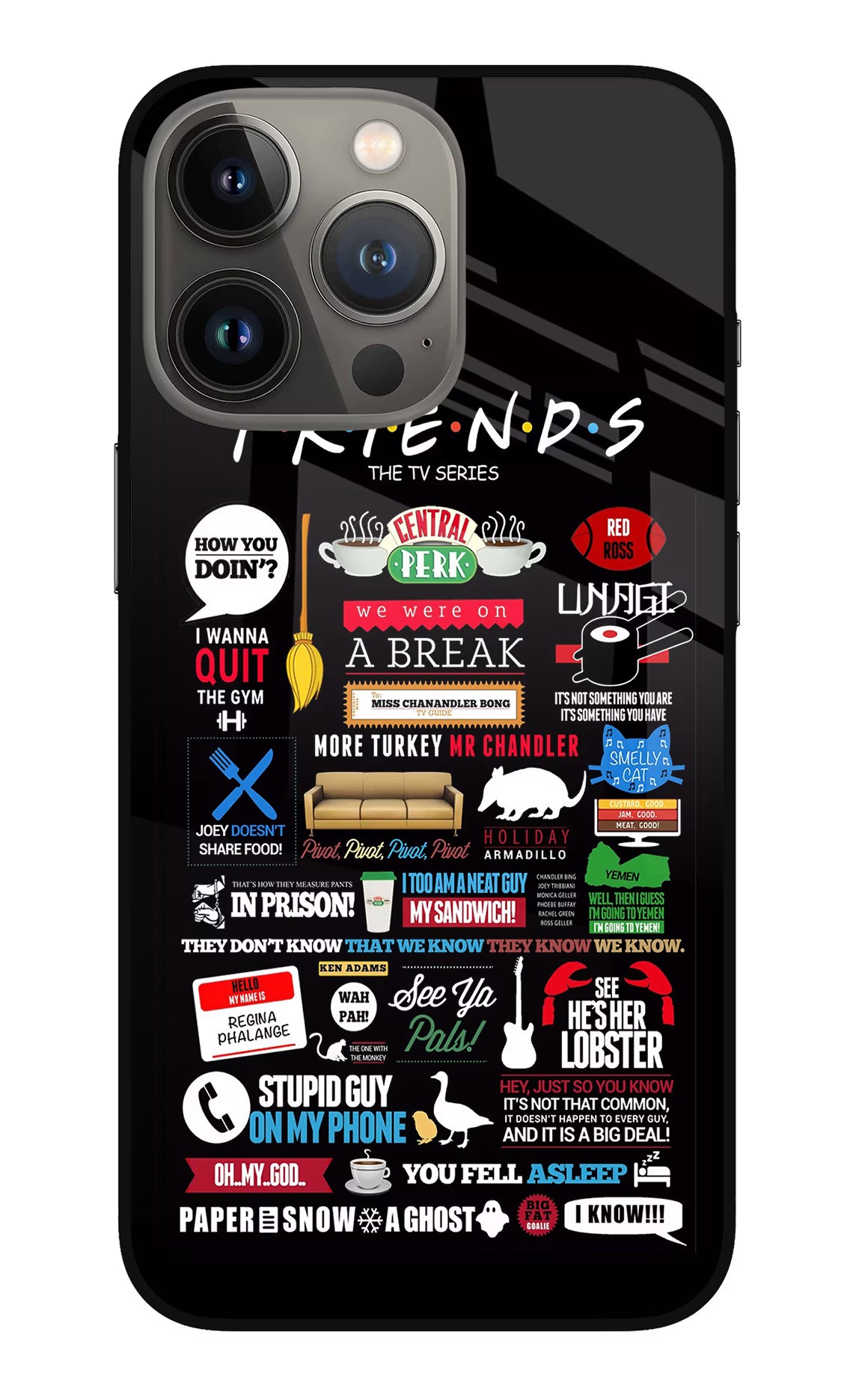 FRIENDS iPhone 13 Pro Glass Case Back Cover by Casekaro