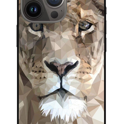 Lion Art iPhone 13 Pro Glass Case