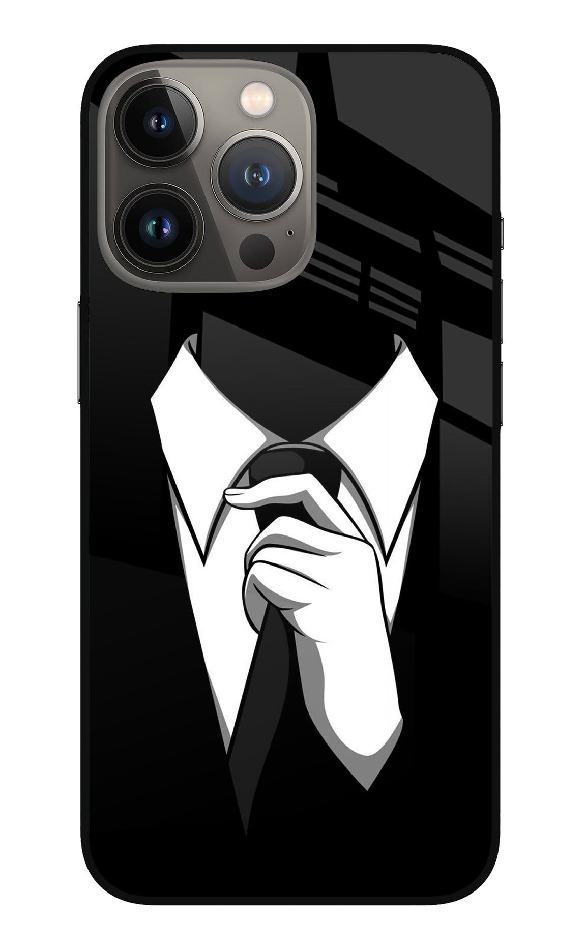 Black Tie iPhone 13 Pro Glass Case