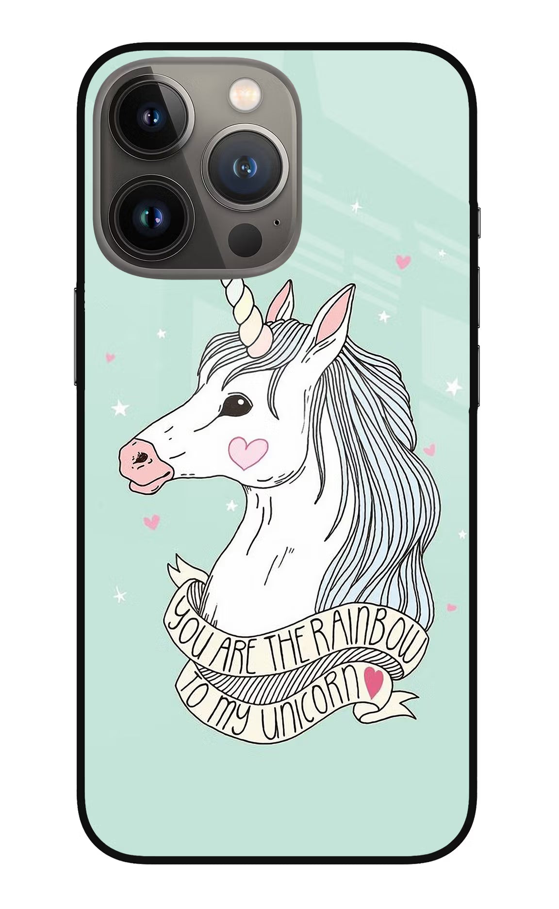 Unicorn Wallpaper iPhone 13 Pro Glass Case Back Cover by Casekaro