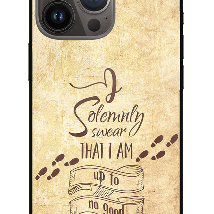 I Solemnly swear that i up to no good iPhone 13 Pro Glass Case Back Cover by Casekaro