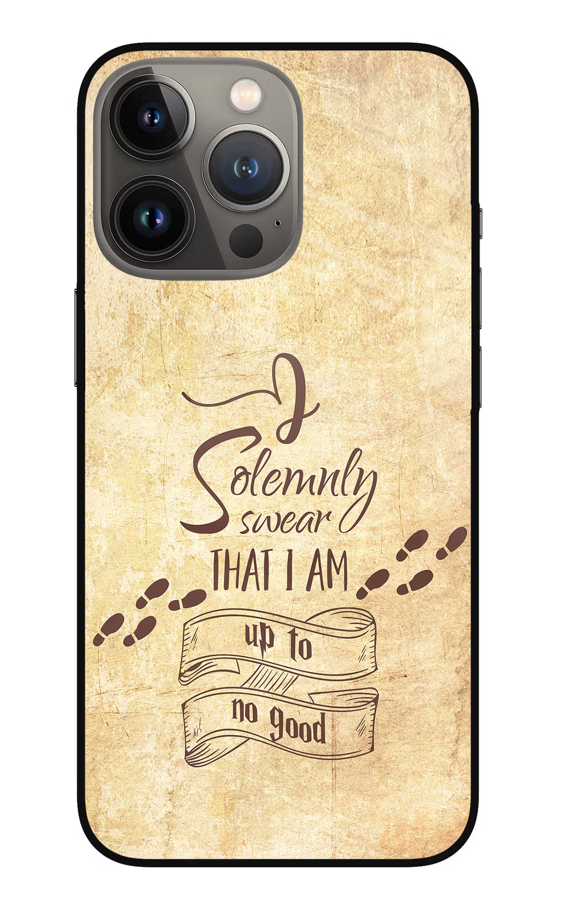I Solemnly swear that i up to no good iPhone 13 Pro Glass Case Back Cover by Casekaro