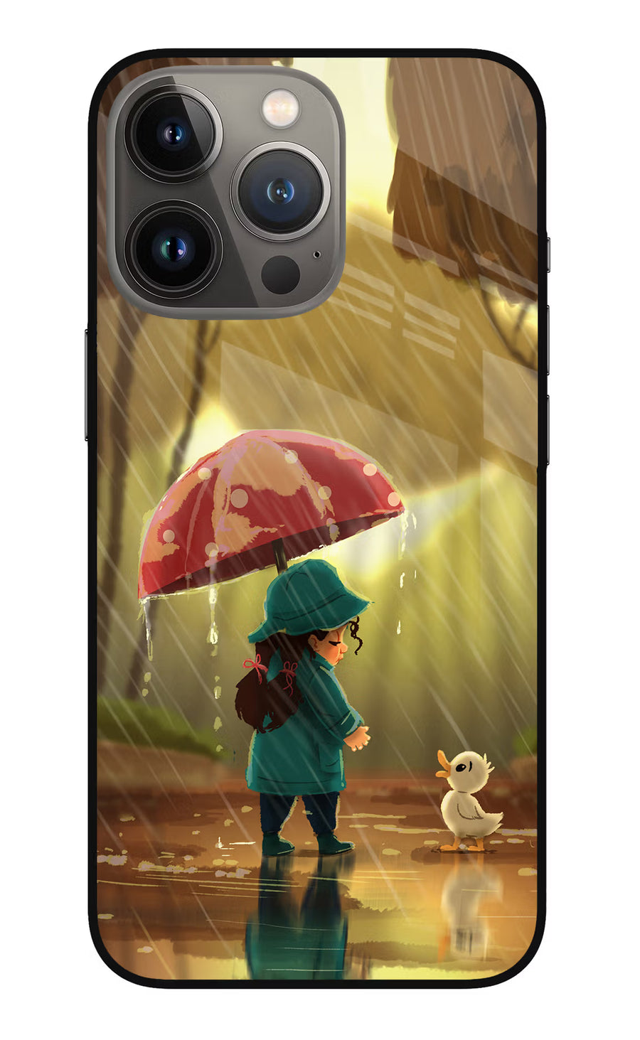 Rainy Day iPhone 13 Pro Back Cover, Metal case