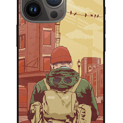 Adventurous iPhone 13 Pro Glass Case Back Cover by Casekaro