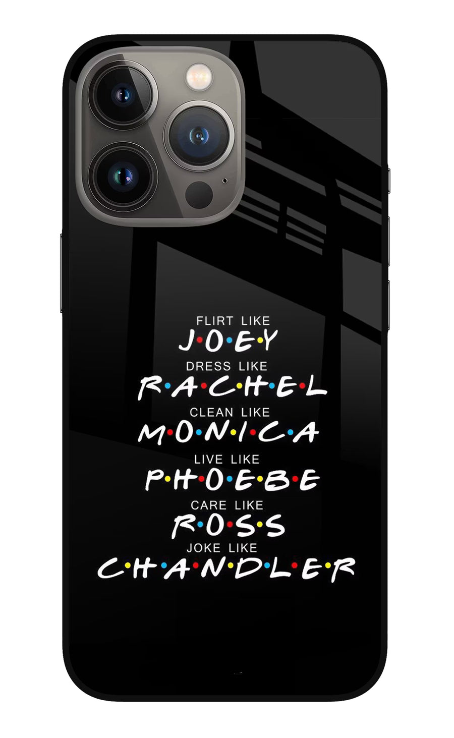 FRIENDS Character iPhone 13 Pro Back Cover, Metal case