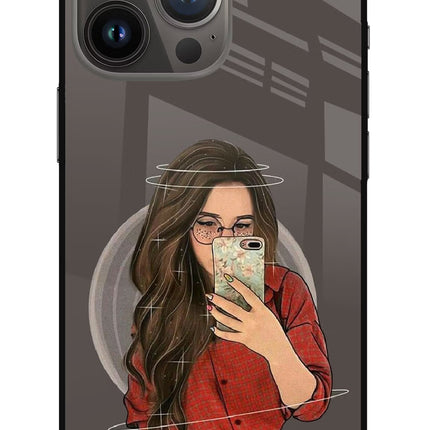 Selfie Queen iPhone 13 Pro Glass Case Back Cover by Casekaro