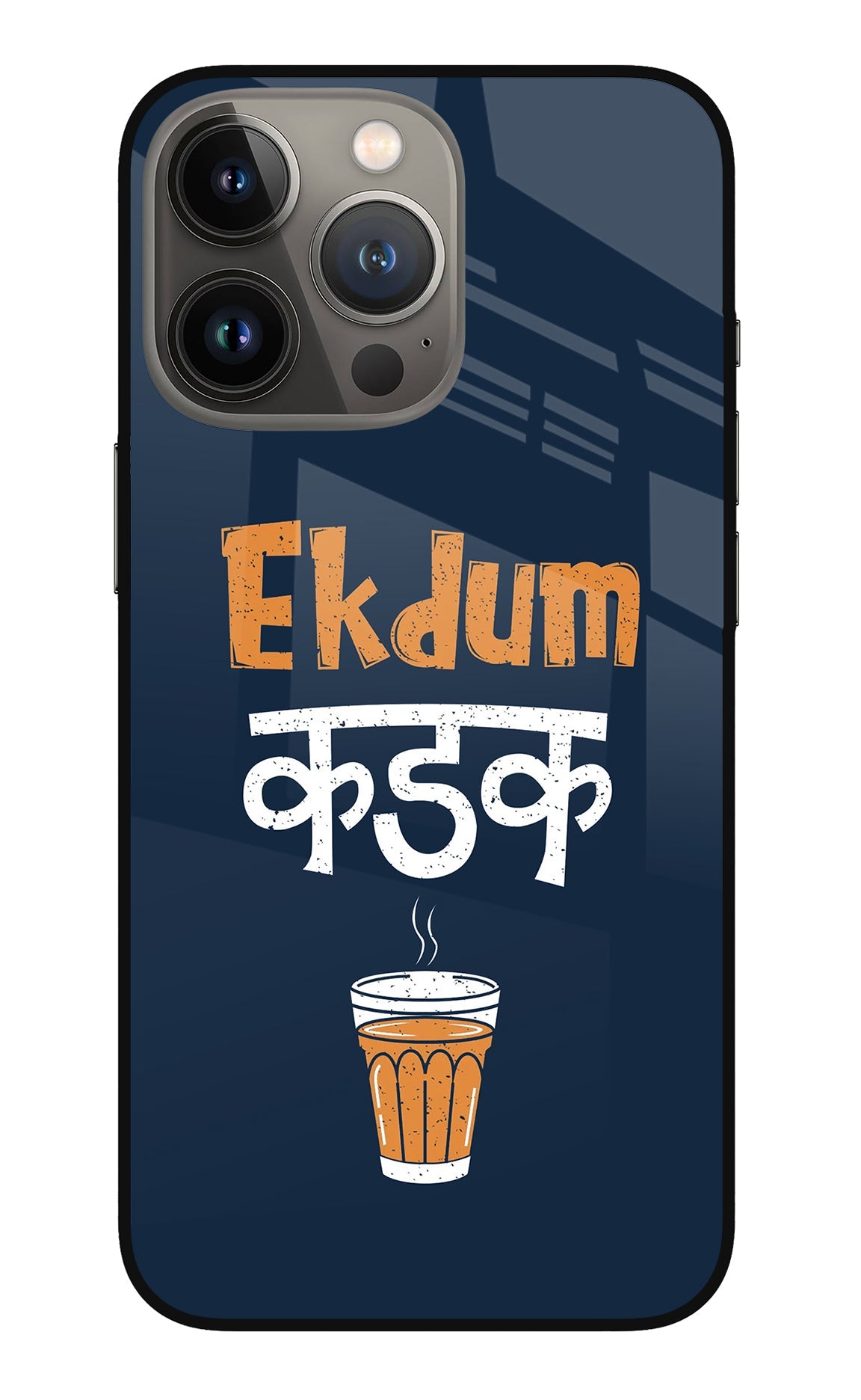 Ekdum Kadak Chai iPhone 13 Pro Glass Case