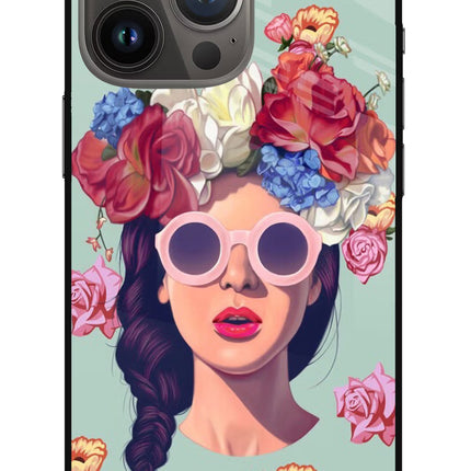 Pretty Girl iPhone 13 Pro Glass Case Back Cover by Casekaro