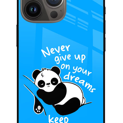 Keep Sleeping iPhone 13 Pro Glass Case Back Cover by Casekaro