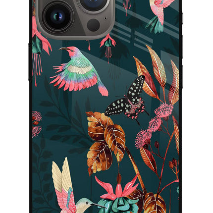 Birds iPhone 13 Pro Glass Case Back Cover by Casekaro