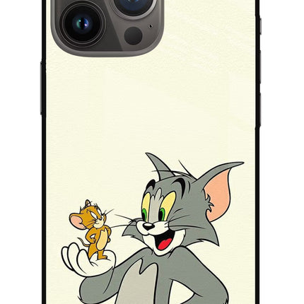 Tom & Jerry iPhone 13 Pro Glass Case Back Cover by Casekaro