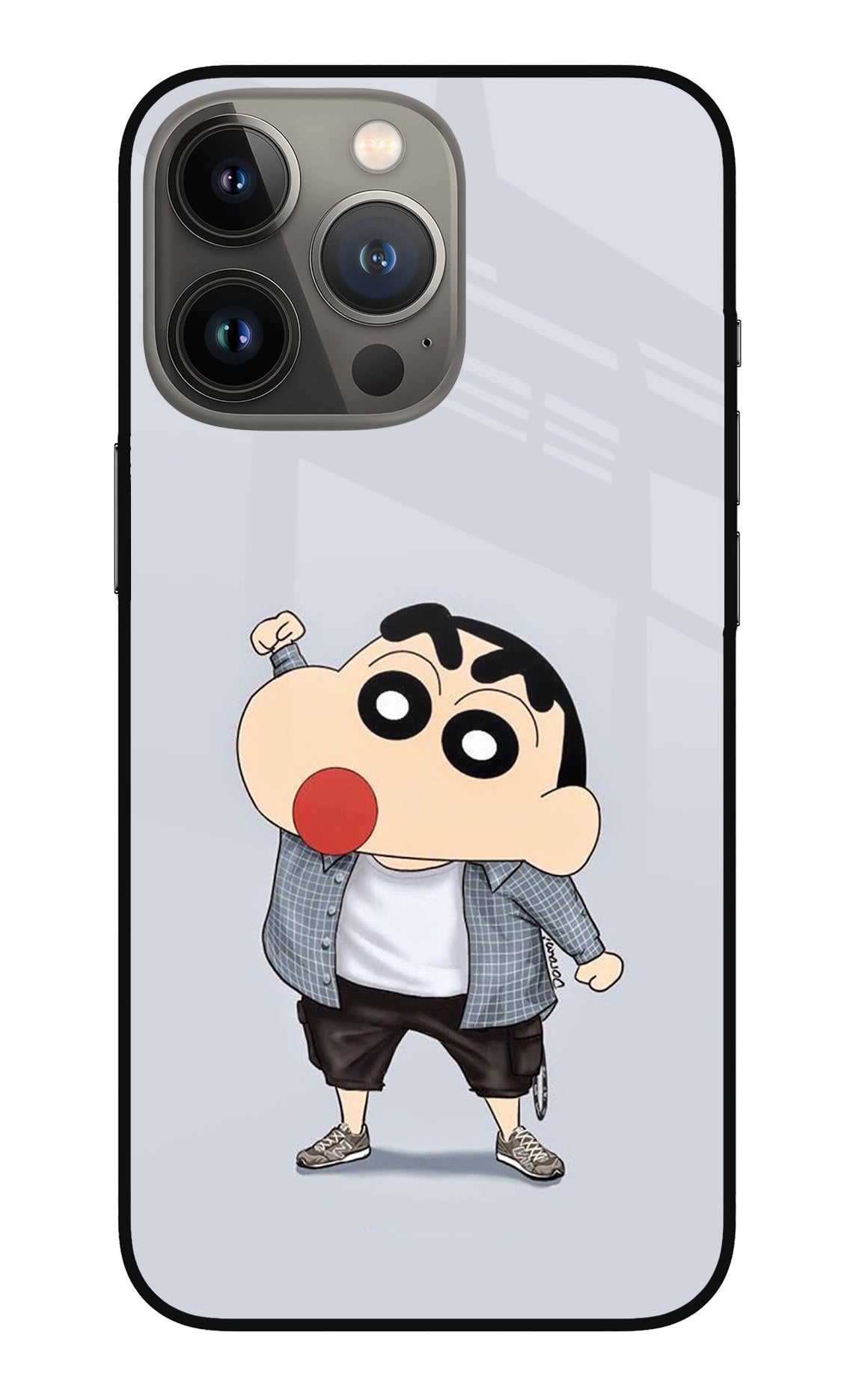 Shinchan iPhone 13 Pro Glass Case